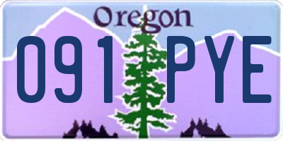 OR license plate 091PYE