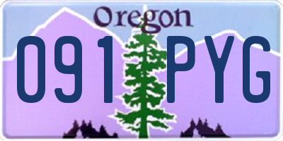 OR license plate 091PYG