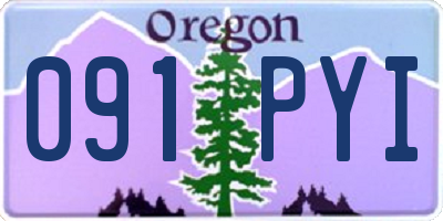 OR license plate 091PYI