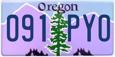 OR license plate 091PYO