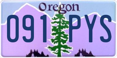 OR license plate 091PYS