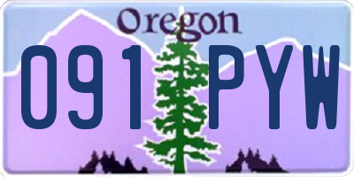 OR license plate 091PYW