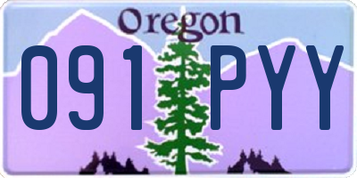 OR license plate 091PYY