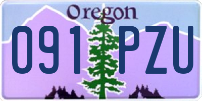 OR license plate 091PZU