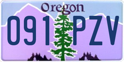 OR license plate 091PZV