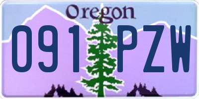 OR license plate 091PZW