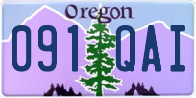 OR license plate 091QAI