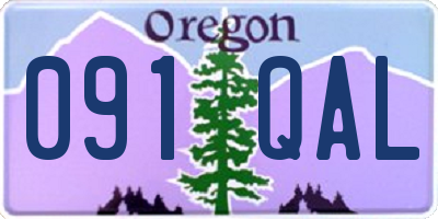 OR license plate 091QAL