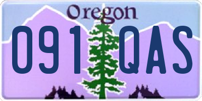 OR license plate 091QAS