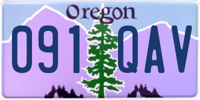 OR license plate 091QAV