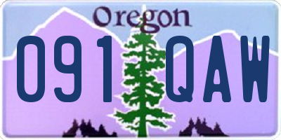 OR license plate 091QAW