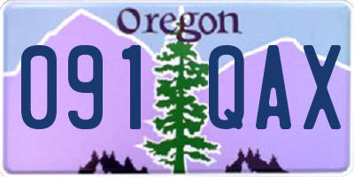 OR license plate 091QAX
