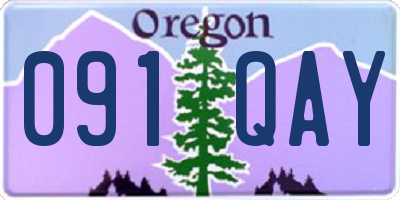 OR license plate 091QAY