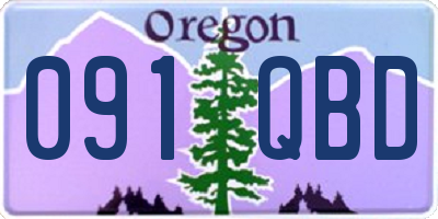 OR license plate 091QBD