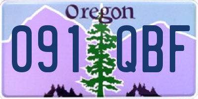 OR license plate 091QBF
