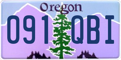 OR license plate 091QBI