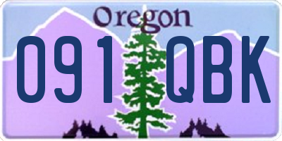 OR license plate 091QBK