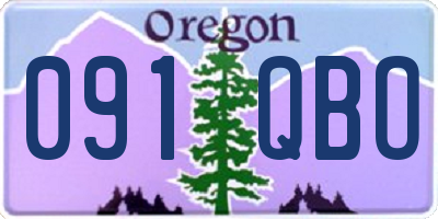 OR license plate 091QBO