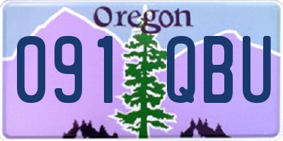OR license plate 091QBU