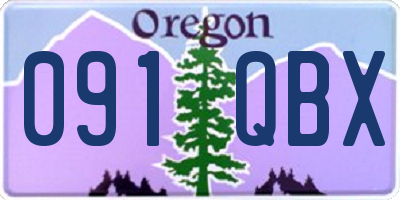 OR license plate 091QBX