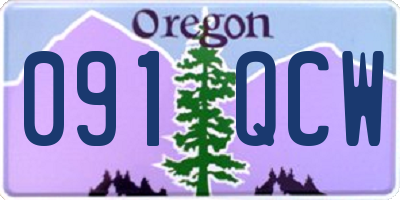 OR license plate 091QCW