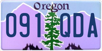 OR license plate 091QDA