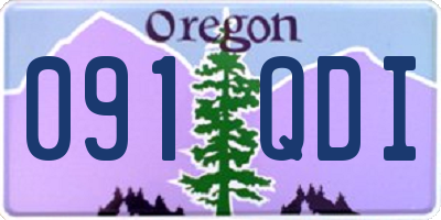OR license plate 091QDI