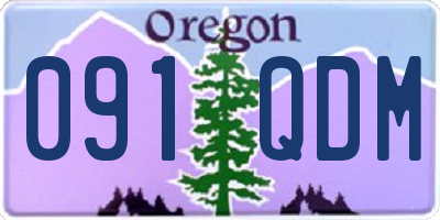 OR license plate 091QDM