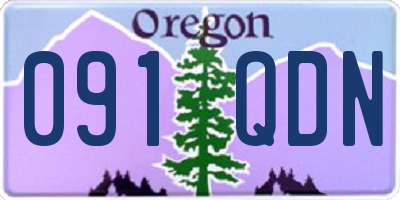 OR license plate 091QDN