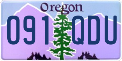 OR license plate 091QDU
