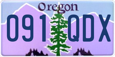 OR license plate 091QDX