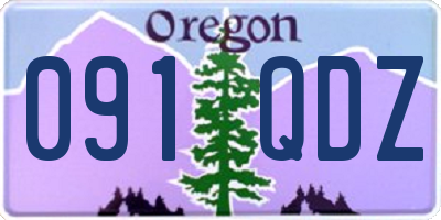 OR license plate 091QDZ