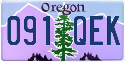 OR license plate 091QEK