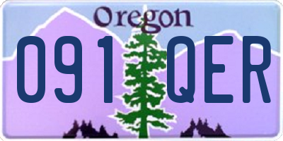 OR license plate 091QER