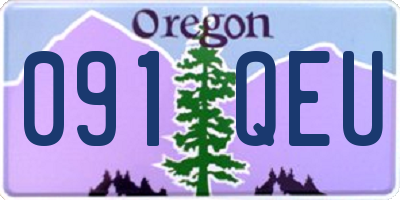 OR license plate 091QEU