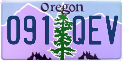 OR license plate 091QEV