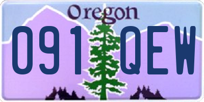 OR license plate 091QEW