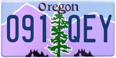 OR license plate 091QEY