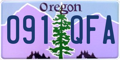 OR license plate 091QFA