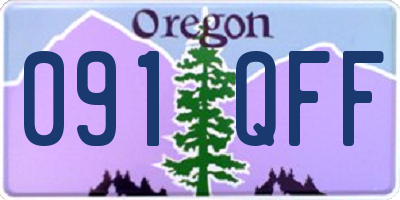 OR license plate 091QFF