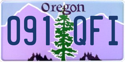 OR license plate 091QFI