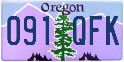 OR license plate 091QFK
