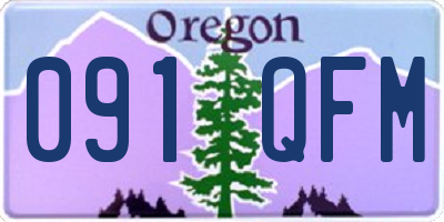 OR license plate 091QFM