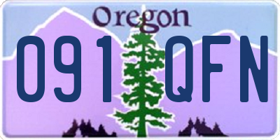 OR license plate 091QFN