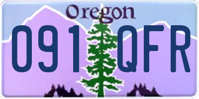 OR license plate 091QFR