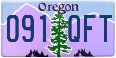 OR license plate 091QFT