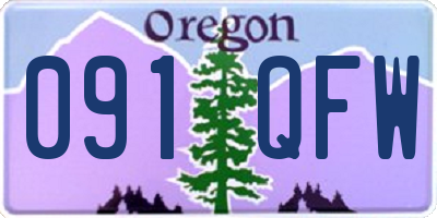 OR license plate 091QFW