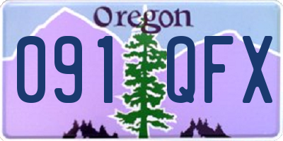 OR license plate 091QFX