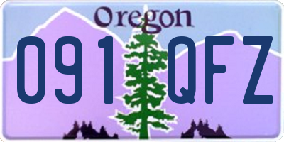 OR license plate 091QFZ