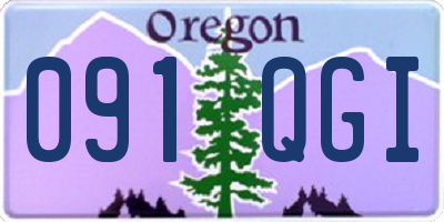 OR license plate 091QGI